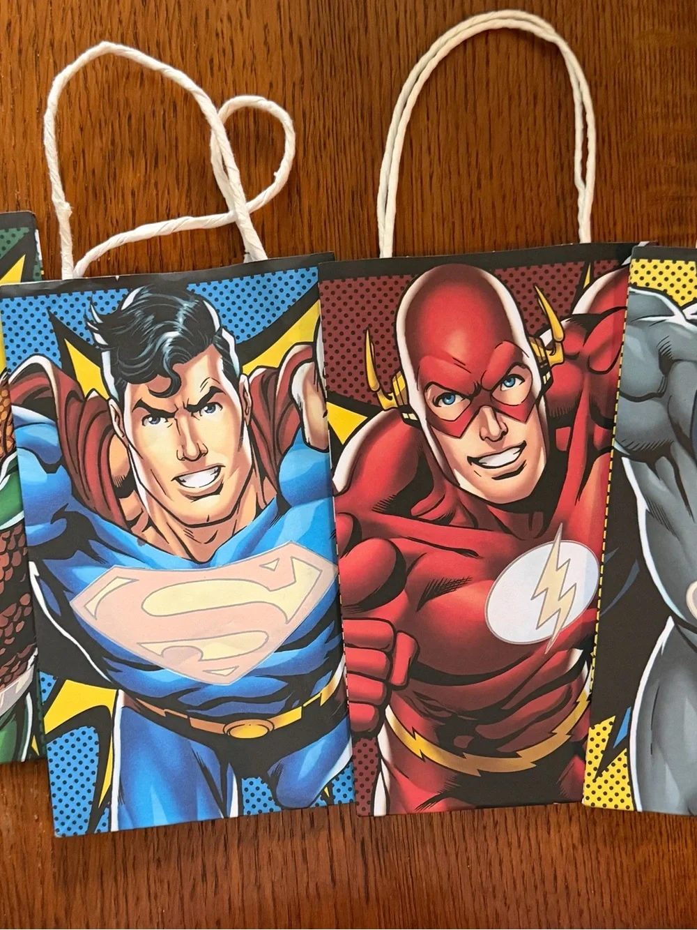 DC Superhero Gift Bags and birthday decorations